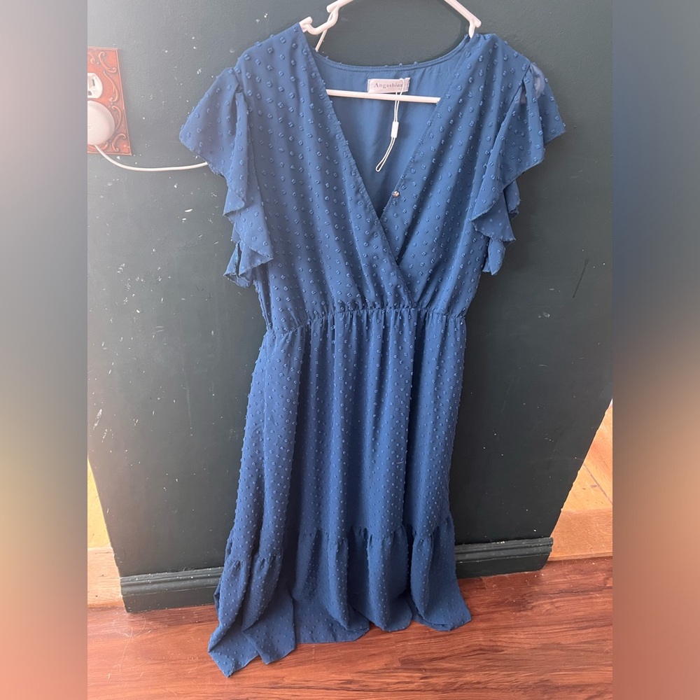 Women’s Blue Ruffle Dress